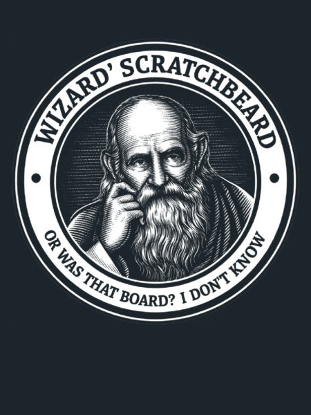 Wizard's Scratchboard Illustration - FLUX