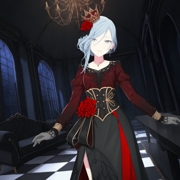 Night rose-queen (Hinomori Shizuku) / Project SEKAI - AnimagineXL 4.0