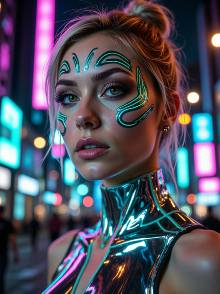 SYNIA | Anime-Realism Cyberpunk Female LoRA - v1.0