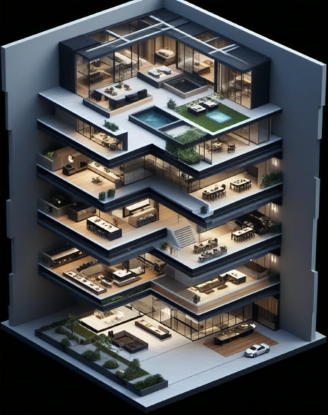 Cutaway View (Buildings) (SDXL) (AD) - v1.0