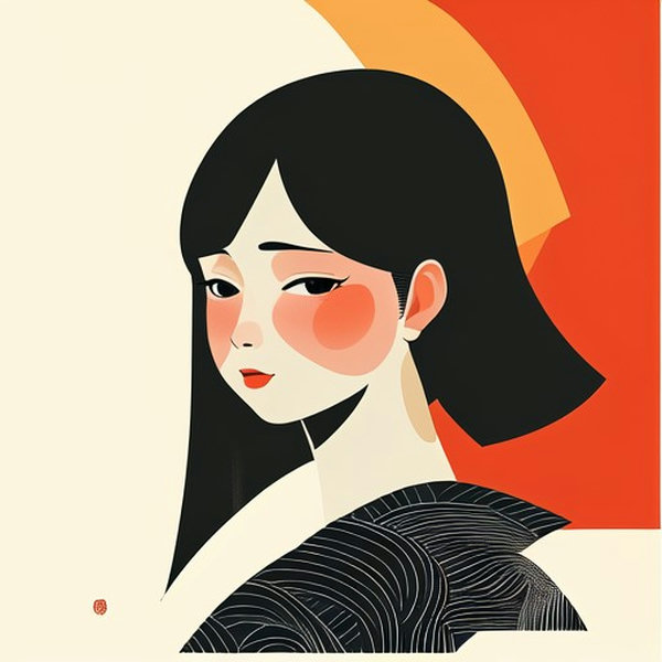 Modern Ukiyo-e illustration - SD1