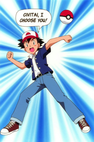 Pokemon anime style (1997) - Flux Lora - v2.0
