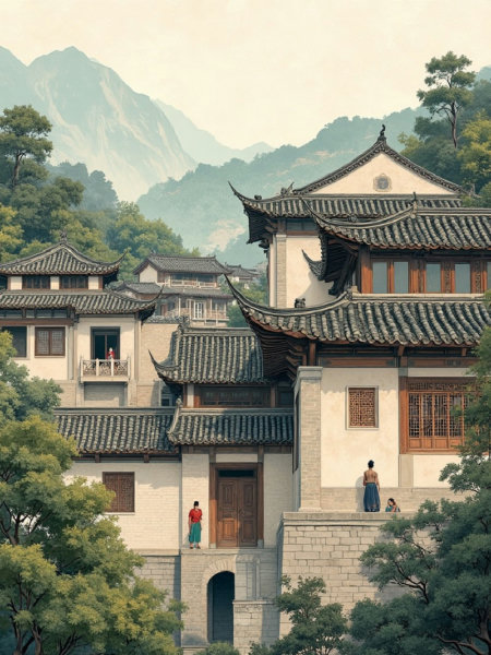 A_Traditional Chinese Architectural Style_Ancient Architecture Scene Generation - v1.0
