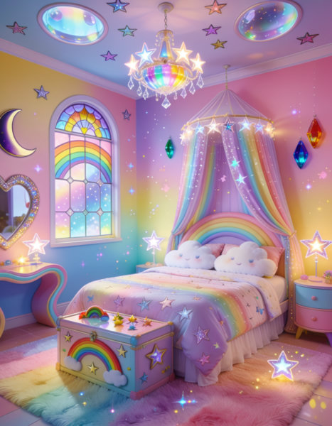 Rainbow Brite bedroom interior - v1.0