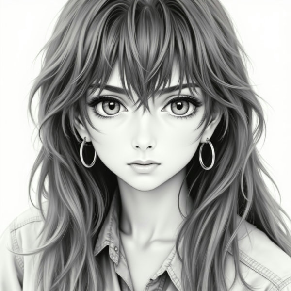 Beautiful Dark Haired Woman - AI Generated - V1