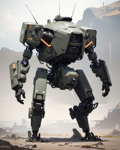 Battle robot - v1.0 non-humanoid robot