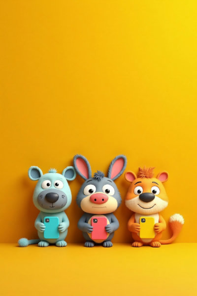 C_Anthropomorphism Of Animals_Animal Holding Phone Creation - v1.0
