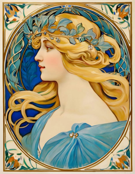 Mucha painting style - v2 XL version