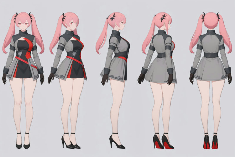XL Charturn, Multi-View, Turnaround, Model Sheet, Character Design - v1.0