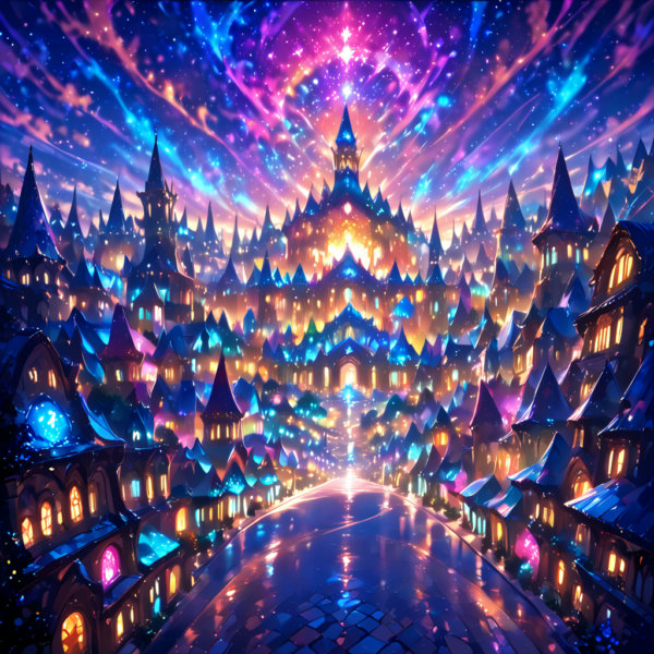 Fantasy city V - Glowing city (XL/Illustrious) - SDXL