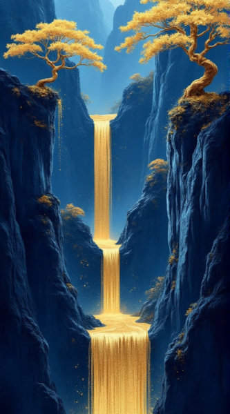 B_Chinese - Style Landscape_Waterfall Scene Generation - v1.0