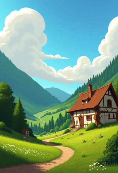 Flux cartoon style of Rapunzel's Tangled Adventure - V1