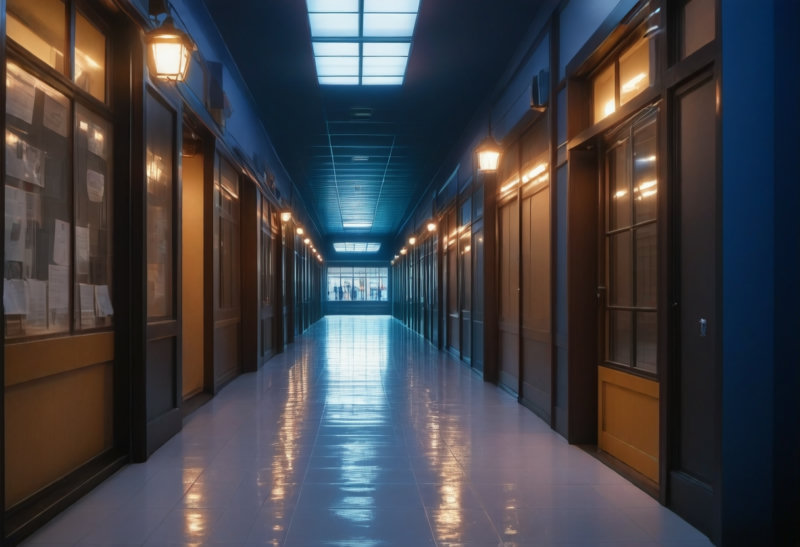 Japanese School Hallway 2B (Background) (SDXL) (AD) - v1.0