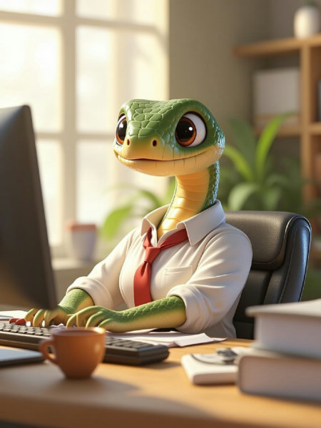Flux cute snake lora - v1.0