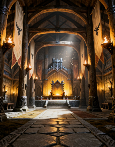 Nordic medieval throne - v1.0