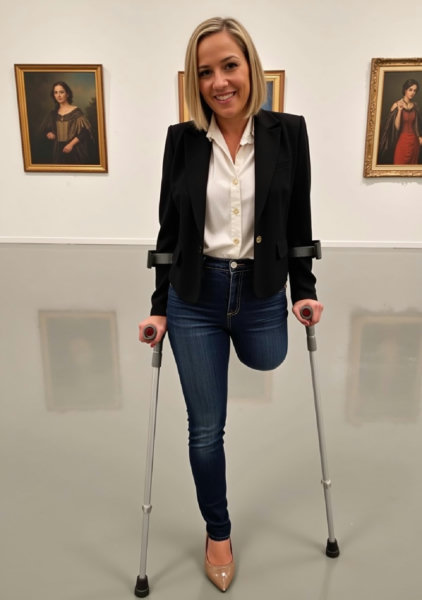 Flux leg amputee (v2+v3 with crutches) - Flux amputee v3
