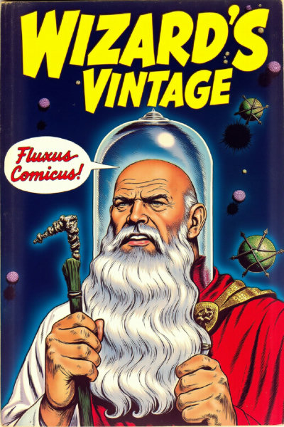 Wizard's Vintage Comic Book Cover - Sci-fi Pulp – FLUX