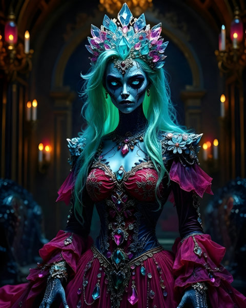 The Elegant Terrors: Gown of the Shimmering Night - Gown of Shimmering Night