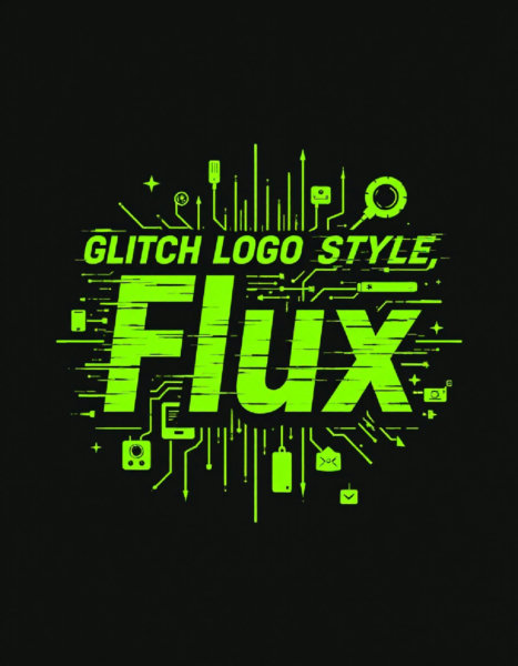 Glitch Logo Style Flux - V1