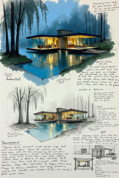 DJ_Architectural Hand-Painted Design_Diverse Architectural Generation - v1.0