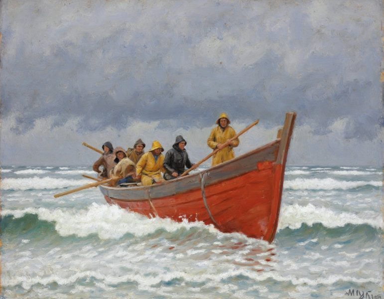 Skagen oil painting - Micheal Ancher Style - Flux1-Dev