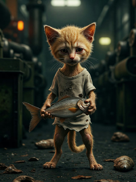 Poor Cat | Mèo au Kh _Cinematic & Hyper-Realistic Depiction of a Suffering Cat - v1.0