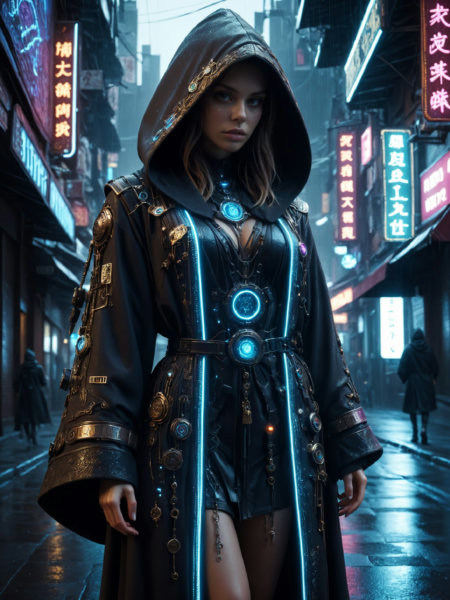 Neon Cyberpunk - Techno-Mages FLUX, SDXL & SD1.5 - SDXL v2 Hermetic Wizard