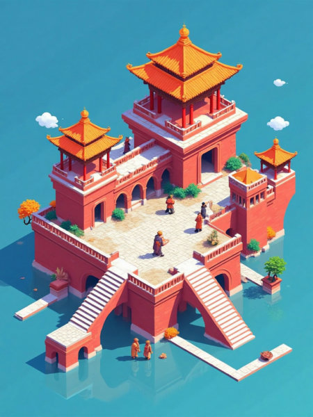 C_Isometric Architectural Drawing_Diverse Architectural Generation - v1.0