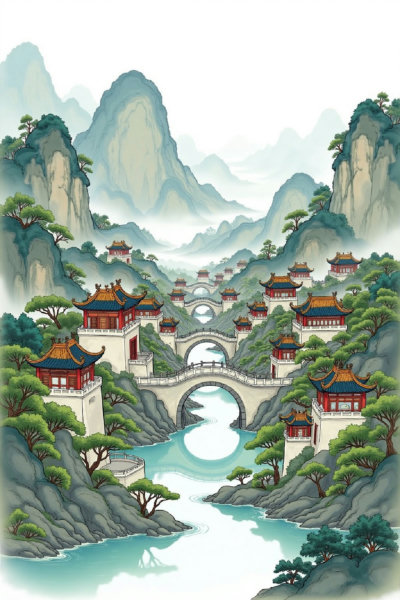 DJ_Chinese-Style Architectural Landscape_Scene Creative Generation - v1.0