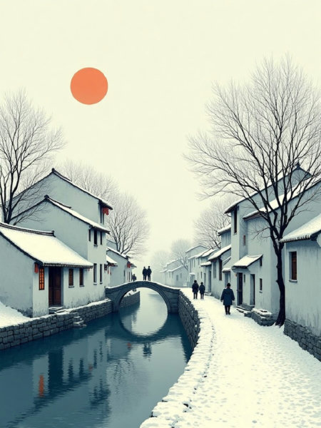 DJ_Ink Wash Style Generation_Painting Of Jiangnan Water Towns - v1.0
