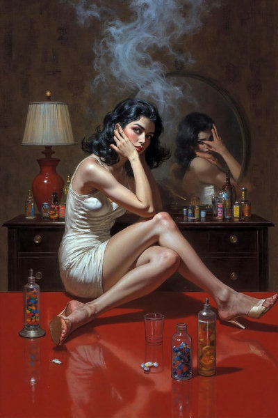 Femme Fatale: Robert McGinnis Portrait Illustration Style - v1.0