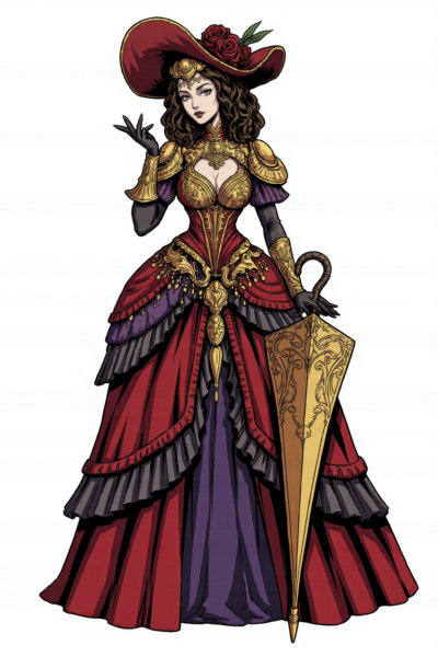 Flux_2D game character concept_Western fantasy style - v1.0