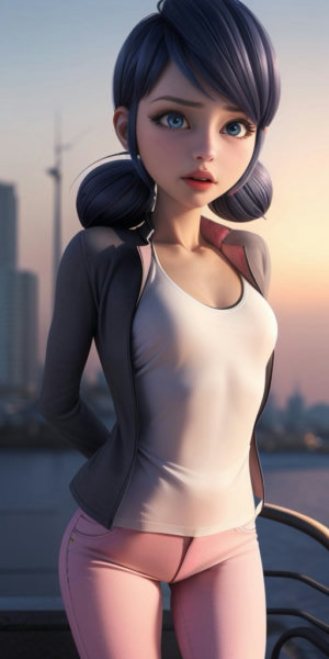 Marinette Dupain-Cheng, Ladybug, Miraculous. Different models and attires. - Civilian (SD1.5)