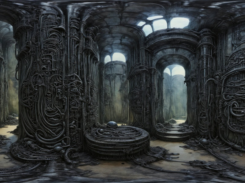 Alien Biomechanical Sci-fi Interior and Cabin - v1.0