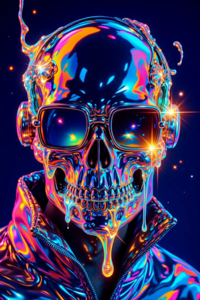 Glowing Molten Neon Liquid - FLUX