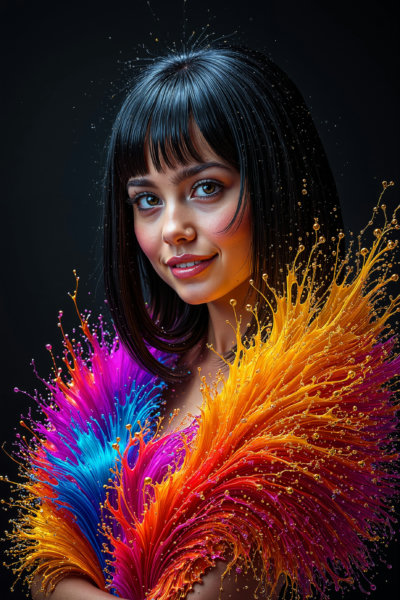 Splash Effect - Fluffy luminous splash