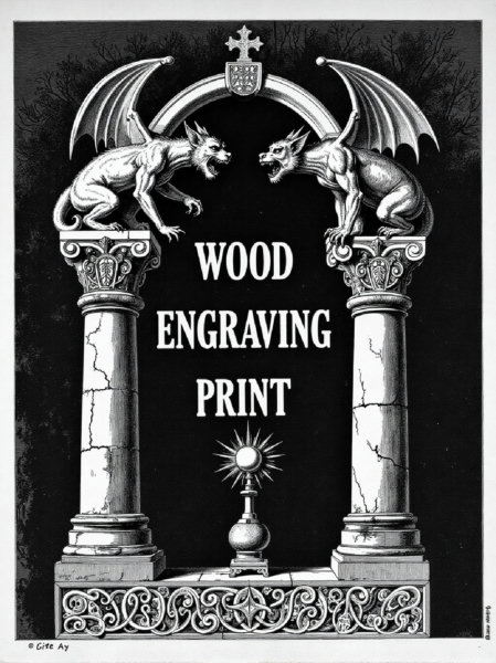 WOOD ENGRAVING Style LoRa for FLUX - v1.0