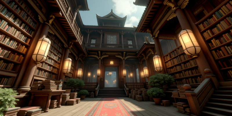 FANTASY LIBRARY COURTYARD - v1.0