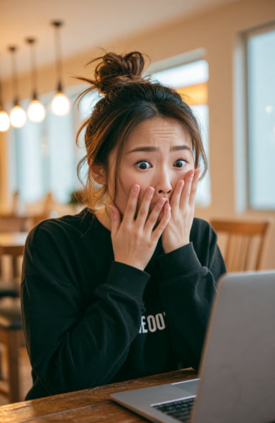 Shocked Laptop Reaction - SDXL