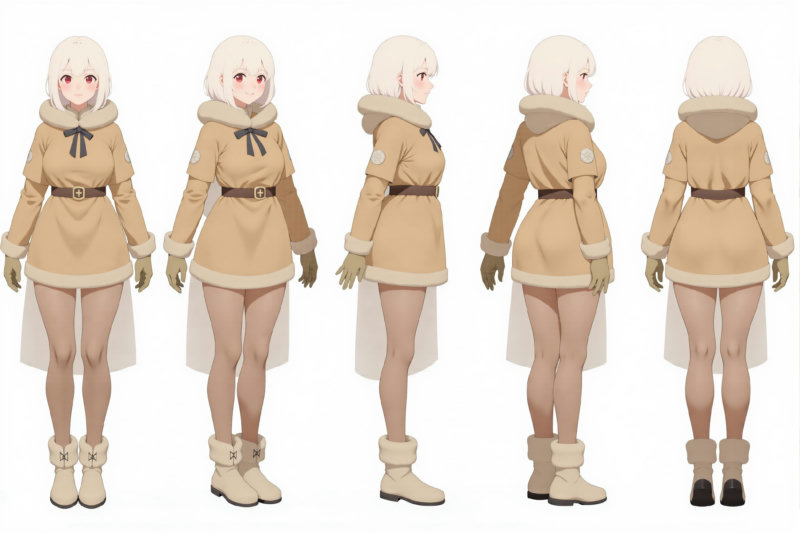 F1 CharTurn, Multi-view, Turnaround, Model Sheet, Character design - v1.0 AllTurn