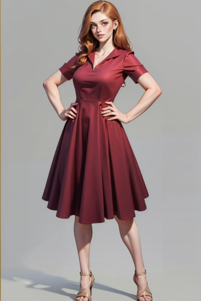 Vintage Lapel Dress - v1.0