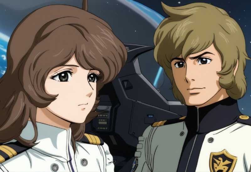 Leiji Matsumoto style (Interstella 5555, Maetel, Harlock, Galaxy railways...) - SDXL