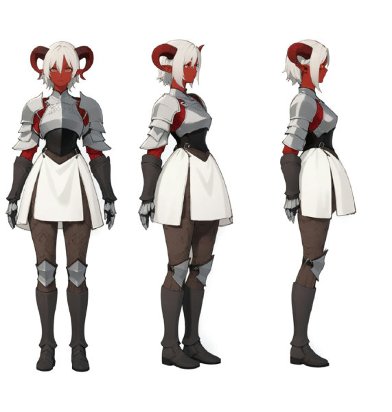 IL/F1/XL BG3 Turn, Multi-View, Turnaround, Model Sheet, Character Design - XL Extended Dim4