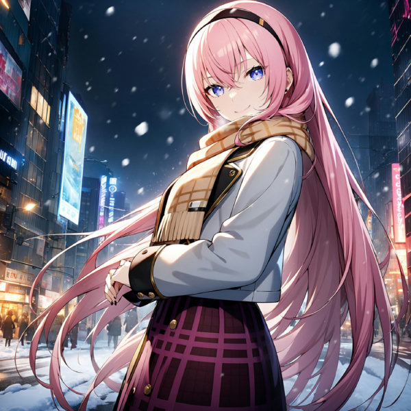 Cat in pocket (Megurine Luka) / Project SEKAI - AnimagineXL V3.1