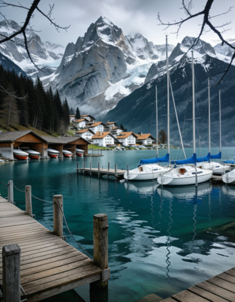 Alpine lakeside marina - v1.0