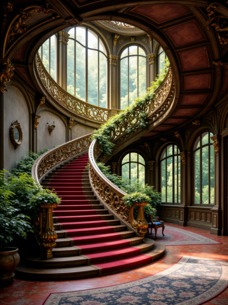Fantasy interior with a grand staircase - v1.0