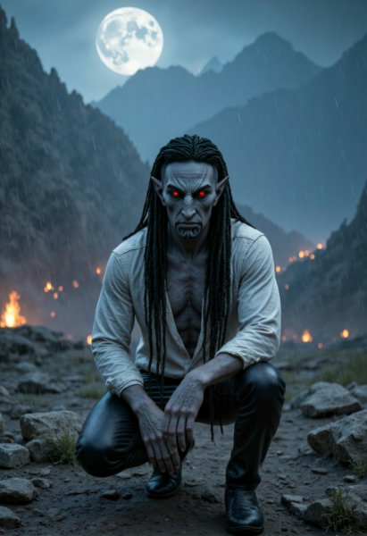 Sahi, a dark-elven man for Flux, 2nd attempt - V1