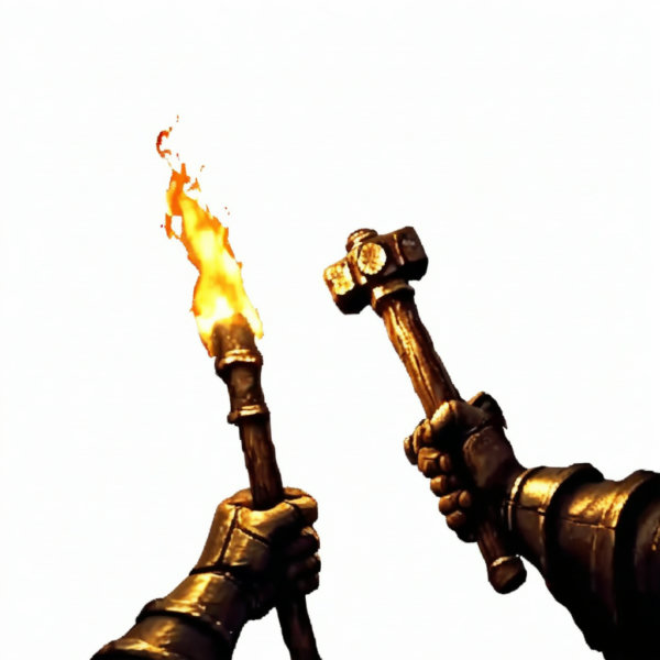 (No BG) Dark Fantasy First-Person Game Style - V1
