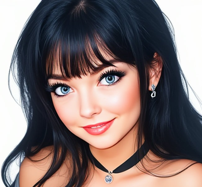 Dark Haired Woman - AI Generated - V1