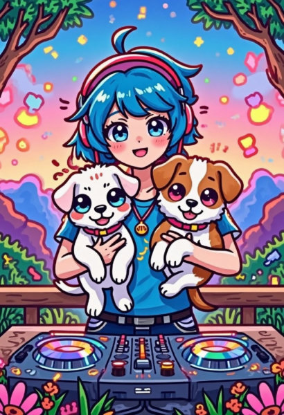 DJ_Trendy Cartoon Style_People And Pets - v1.0